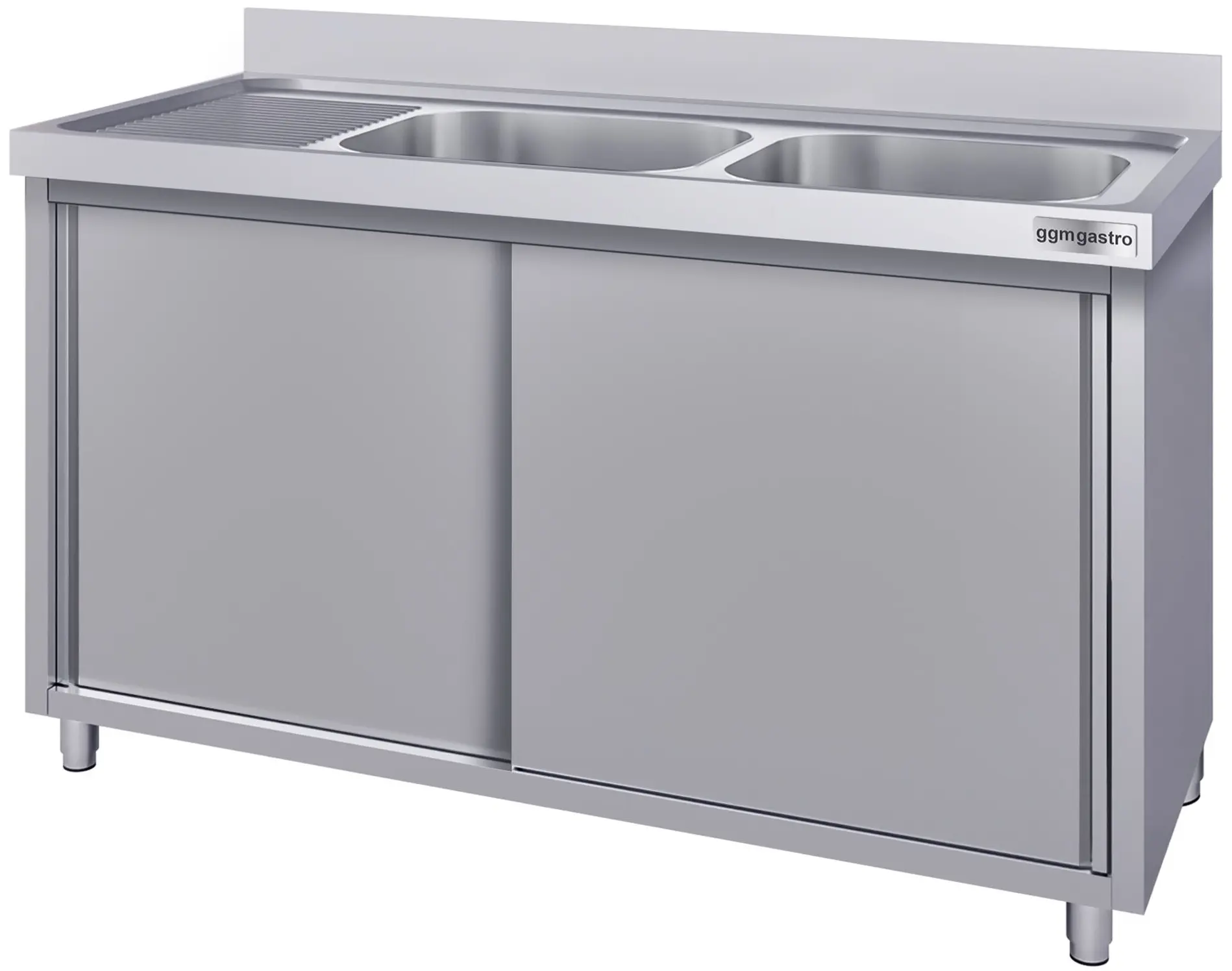 Masa-dulap cu chiuveta GGM Gastro SSK146BR2#ECO (Inox) - 3