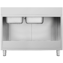 Masa-dulap cu chiuveta GGM Gastro SSK146BR2#ECO (Inox) Thumb