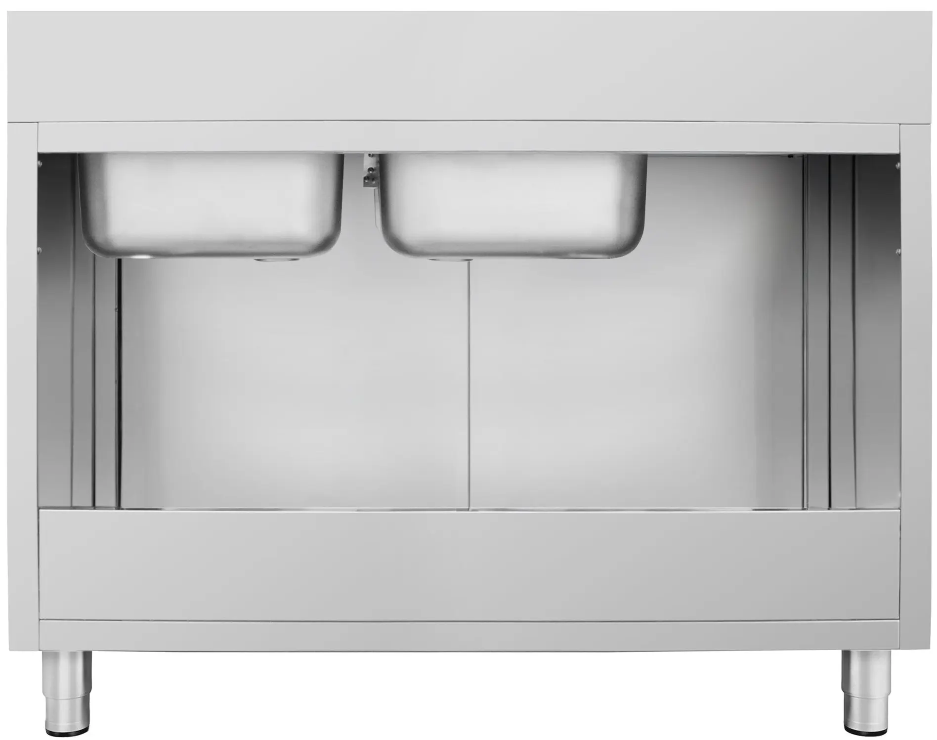 Masa-dulap cu chiuveta GGM Gastro SSK146BR2#ECO (Inox) - 4