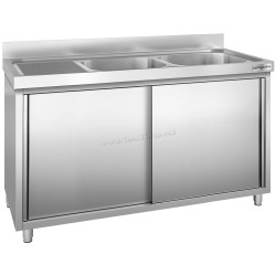 Стол-тумба с мойкой GGM Gastro SSK146BR2 (Inox)