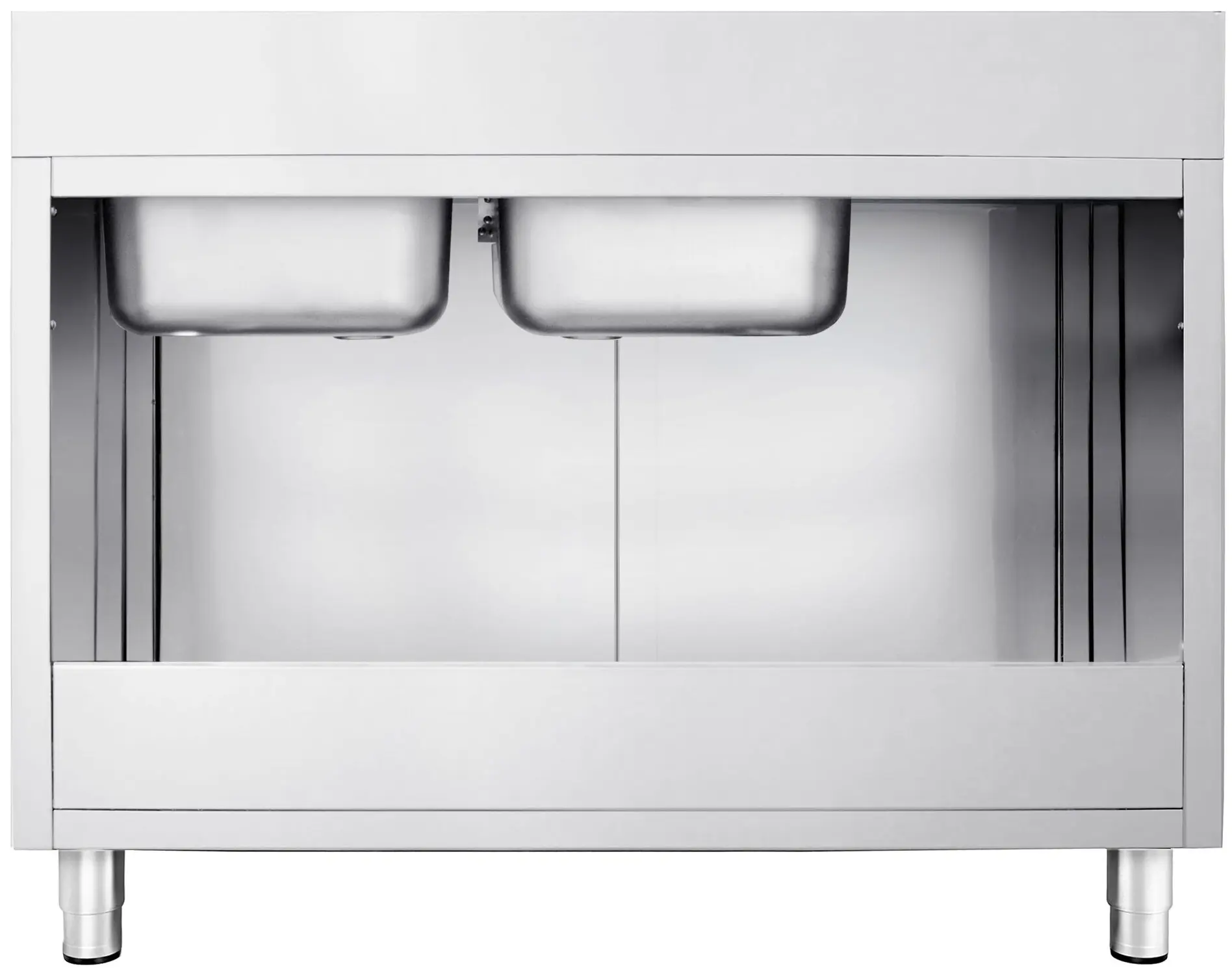 Стол-тумба с мойкой GGM Gastro SSK146BR2 (Inox) - 4