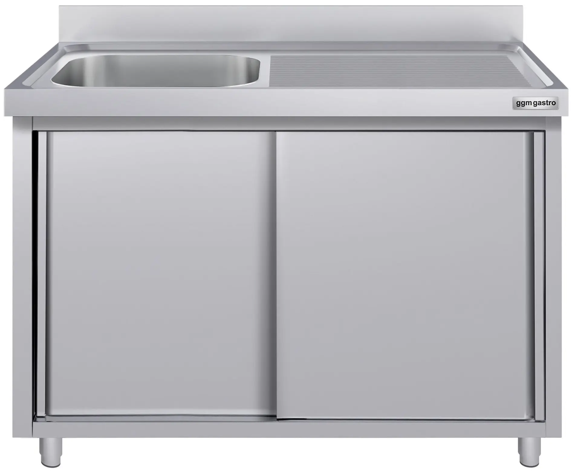 Стол-тумба с мойкой GGM Gastro SSK147BL1#ECO (Inox) - 2