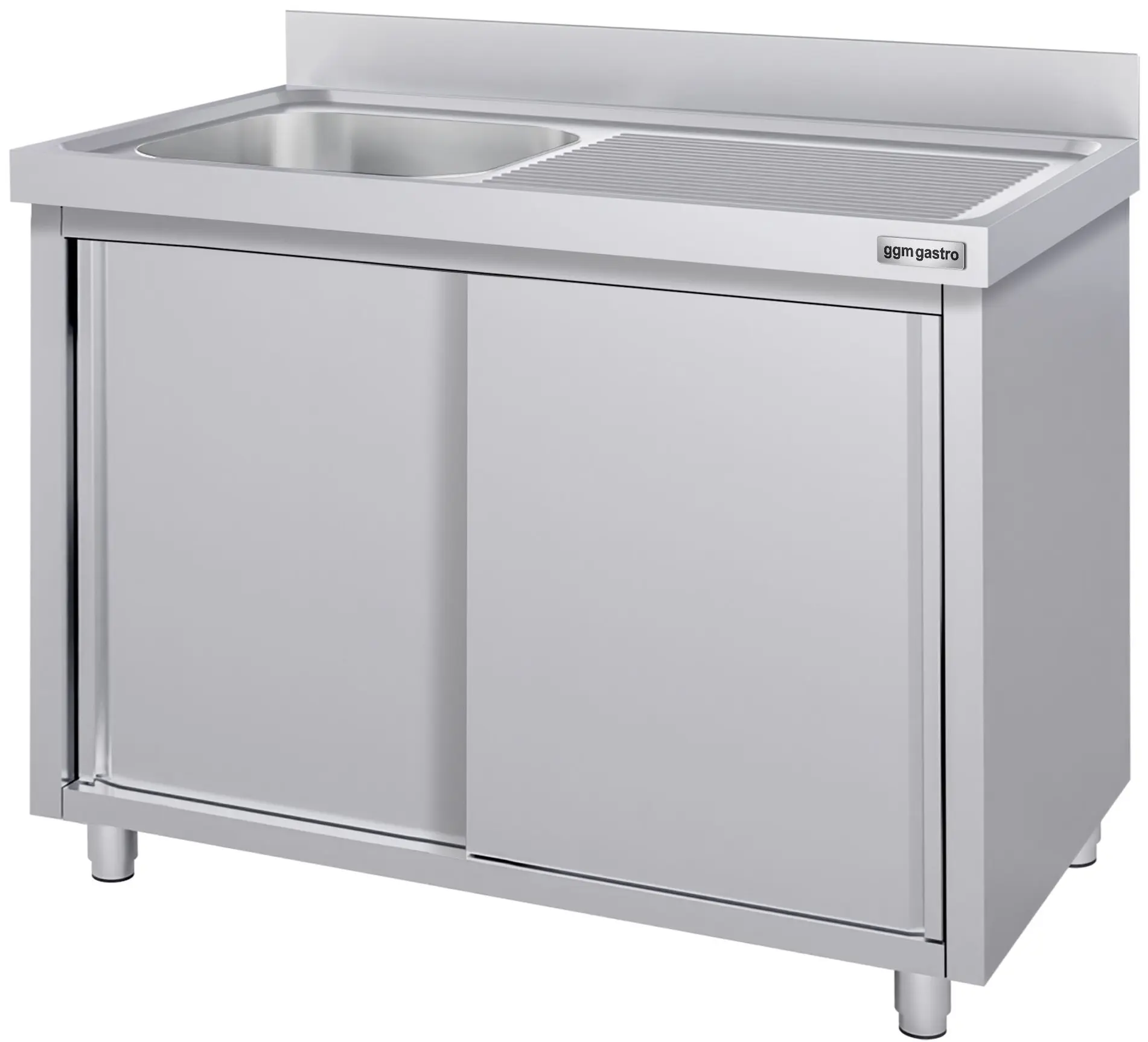 Стол-тумба с мойкой GGM Gastro SSK147BL1#ECO (Inox) - 3