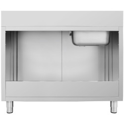 Стол-тумба с мойкой GGM Gastro SSK147BL1#ECO (Inox) Thumb
