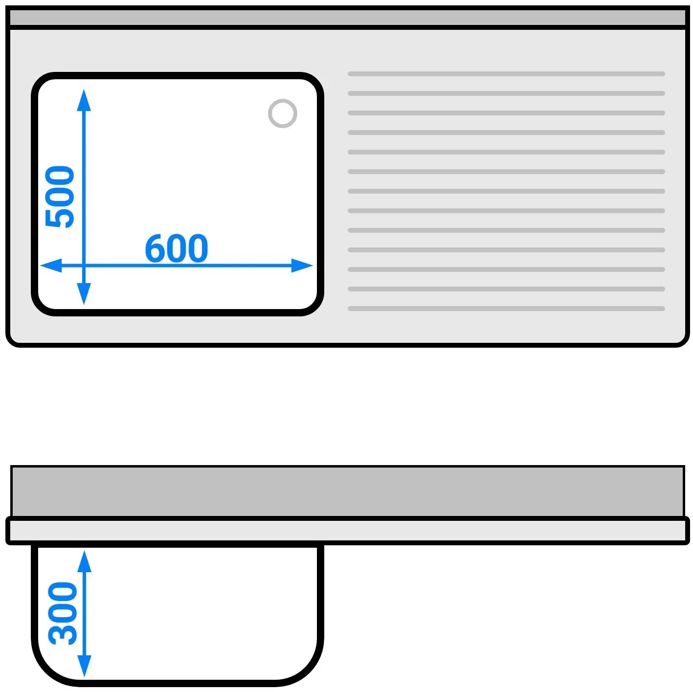 Стол-тумба с мойкой GGM Gastro SSK147BL1#ECO (Inox) - 6