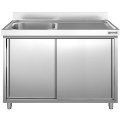 Стол-тумба с мойкой GGM Gastro SSK147BL1 (Inox) Thumb