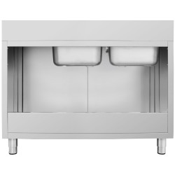 Стол-тумба с мойкой GGM Gastro SSK147BL2#ECO (Inox) Thumb