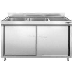 Стол-тумба с мойкой GGM Gastro SSK147BL2 (Inox)