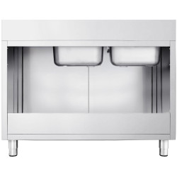 Стол-тумба с мойкой GGM Gastro SSK147BL2 (Inox) Thumb