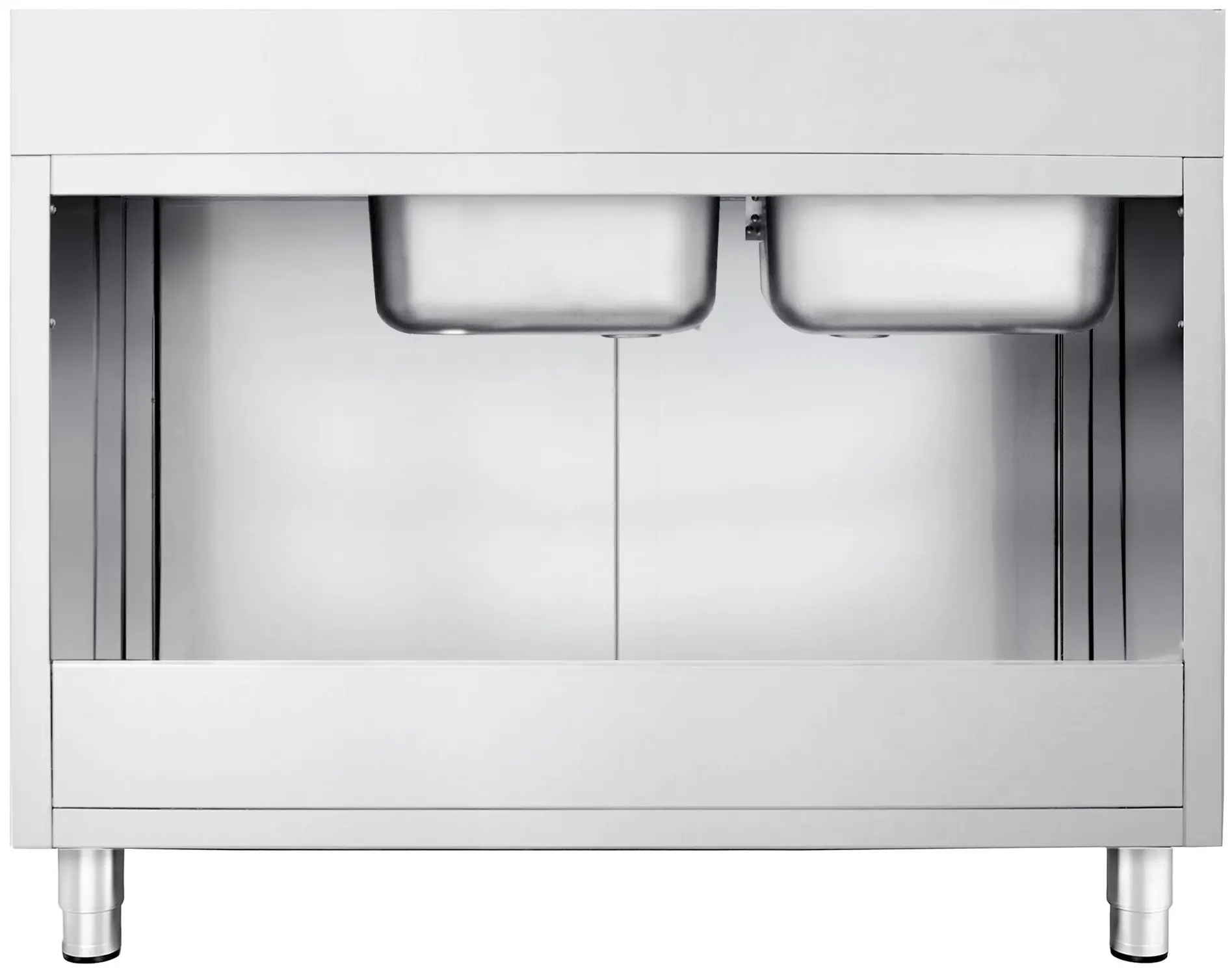 Стол-тумба с мойкой GGM Gastro SSK147BL2 (Inox) - 4