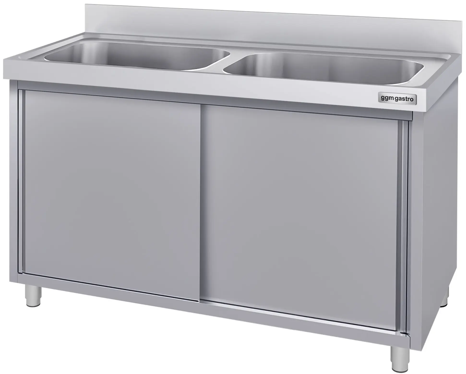 Masa-dulap cu chiuveta GGM Gastro SSK147BM2#ECO (Inox) - 3