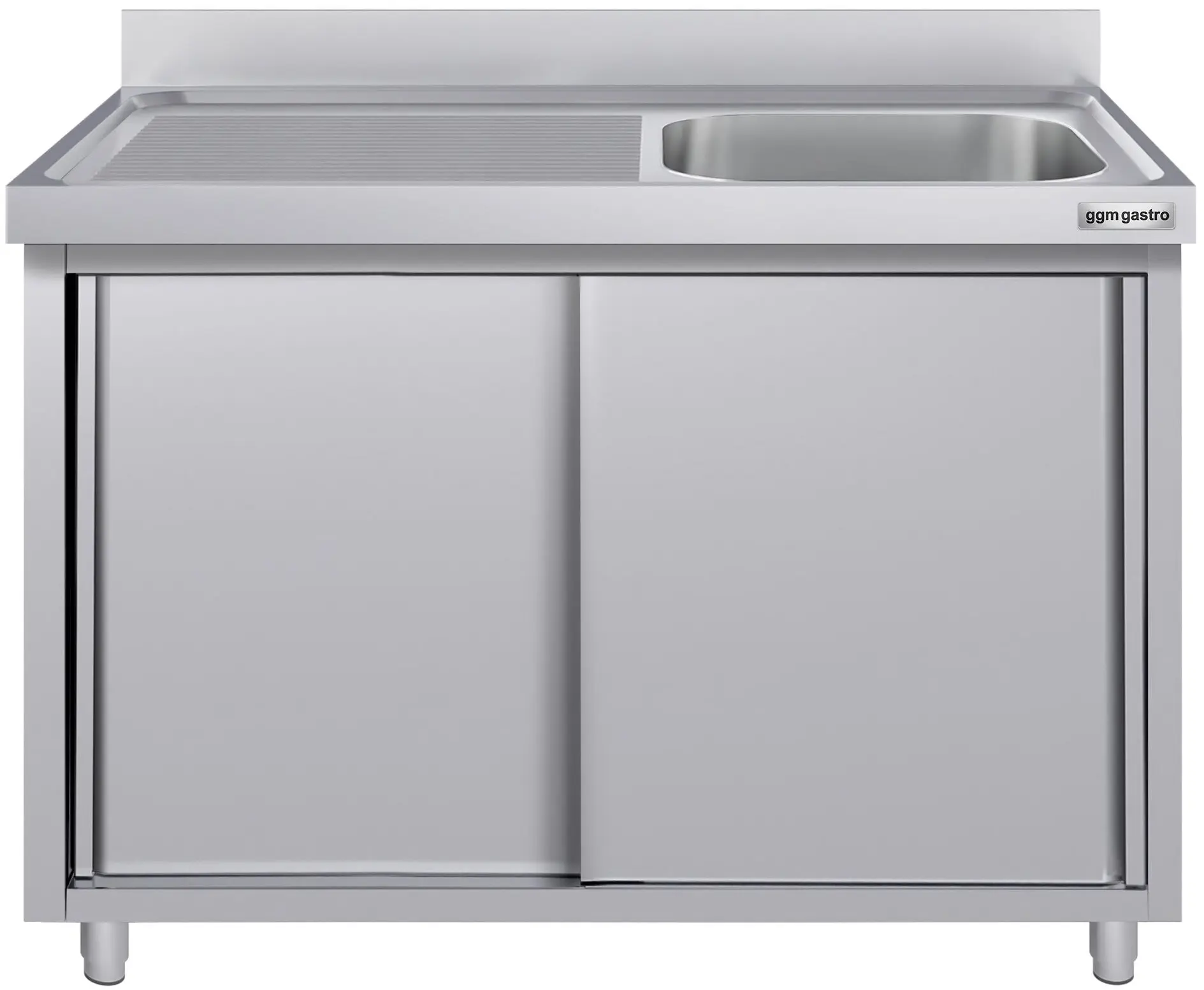 Стол-тумба с мойкой GGM Gastro SSK147BR1#ECO (Inox) - 2