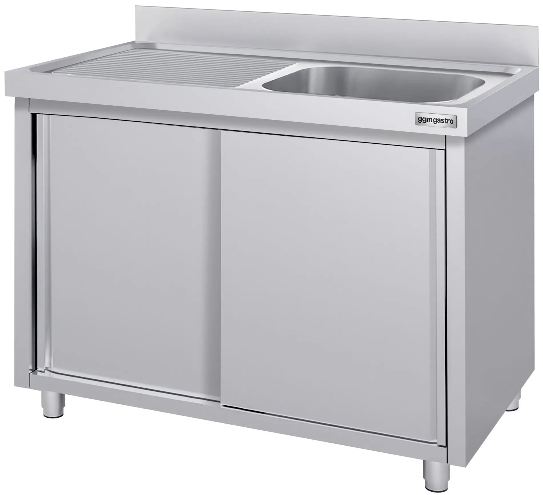 Стол-тумба с мойкой GGM Gastro SSK147BR1#ECO (Inox) - 3