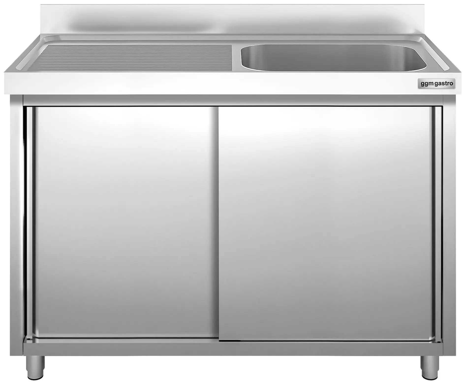 Стол-тумба с мойкой GGM Gastro SSK147BR1 (Inox) - 2