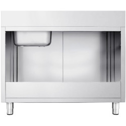 Стол-тумба с мойкой GGM Gastro SSK147BR1 (Inox) Thumb