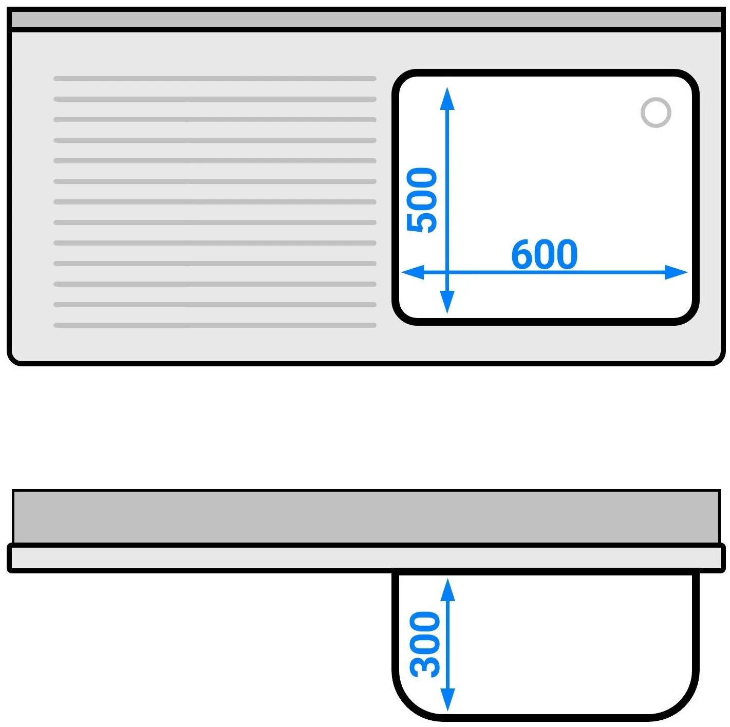 Стол-тумба с мойкой GGM Gastro SSK147BR1 (Inox) - 6