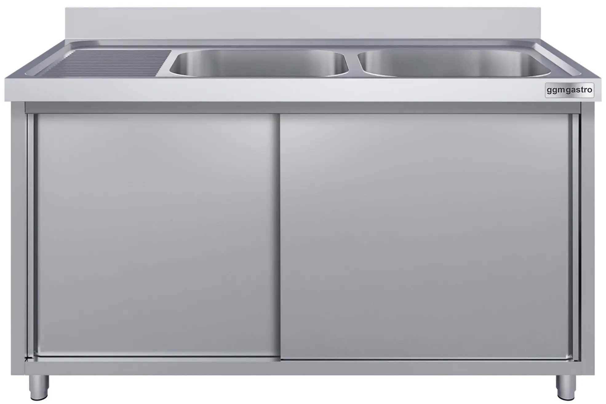 Стол-тумба с мойкой GGM Gastro SSK147BR2#ECO (Inox) - 2