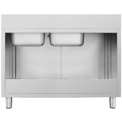 Стол-тумба с мойкой GGM Gastro SSK147BR2#ECO (Inox) Thumb