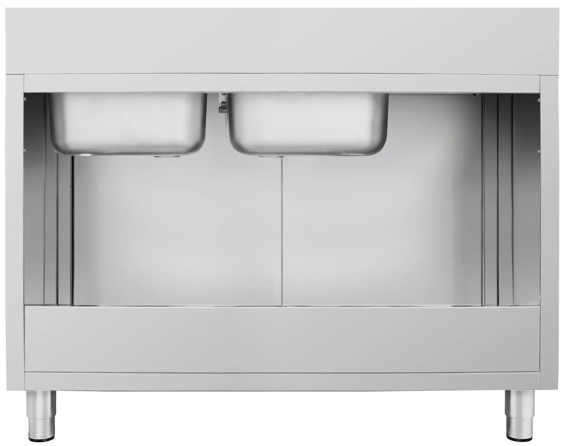 Стол-тумба с мойкой GGM Gastro SSK147BR2#ECO (Inox) - 4