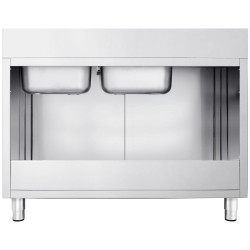 Стол-тумба с мойкой GGM Gastro SSK147BR2 (Inox) Thumb