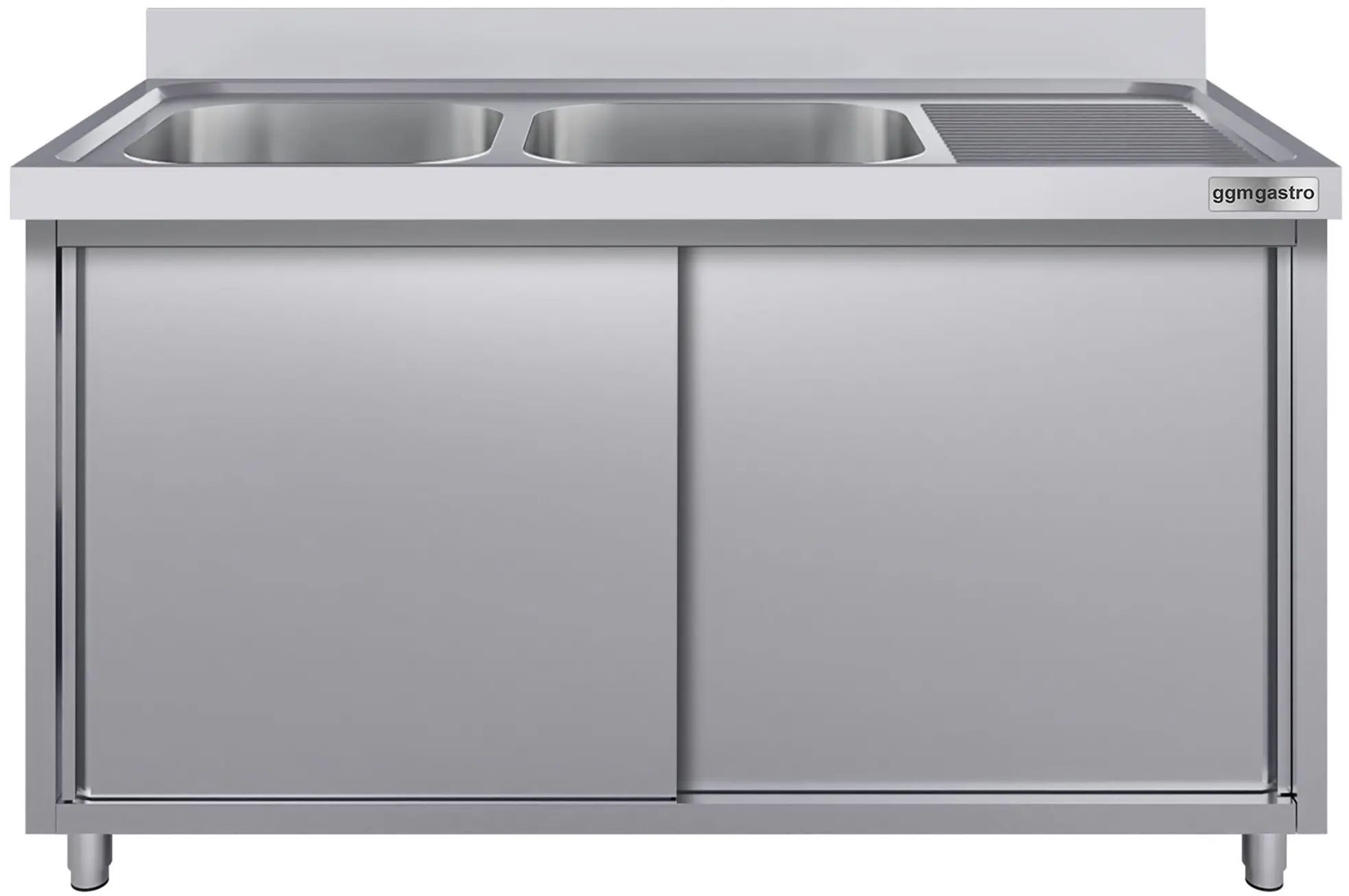 Masa-dulap cu chiuveta GGM Gastro SSK166BL2#ECO (Inox) - 2