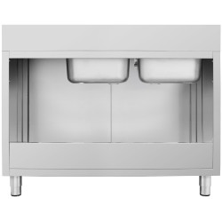 Masa-dulap cu chiuveta GGM Gastro SSK166BL2#ECO (Inox) Thumb