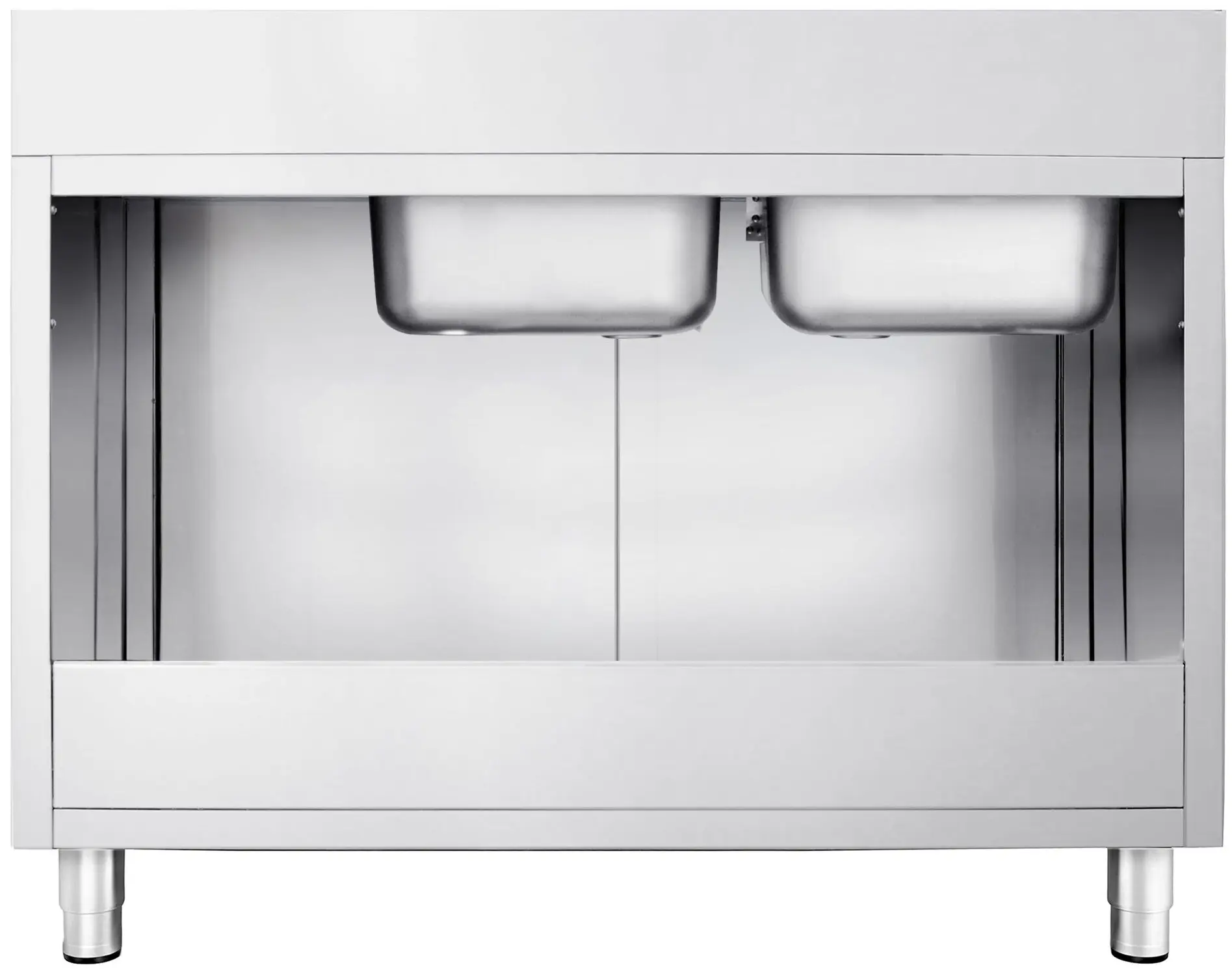 Masa-dulap cu chiuveta GGM Gastro SSK166BL2 (Inox) - 4