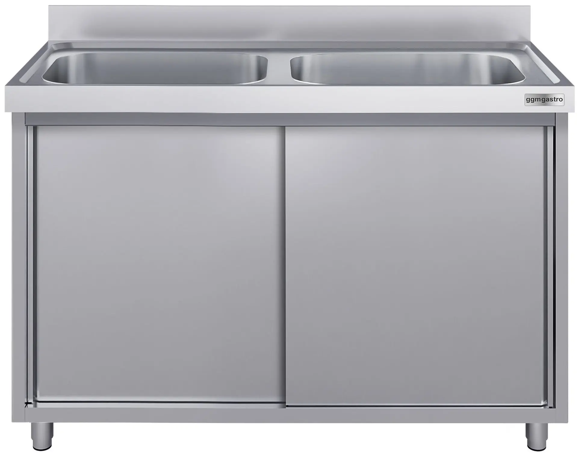 Стол-тумба с мойкой GGM Gastro SSK166BM2#ECO (Inox) - 2