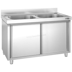 Стол-тумба с мойкой GGM Gastro SSK166BM2 (Inox)
