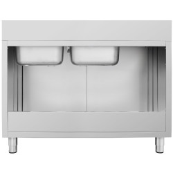 Стол-тумба с мойкой GGM Gastro SSK166BR2#ECO (Inox) Thumb