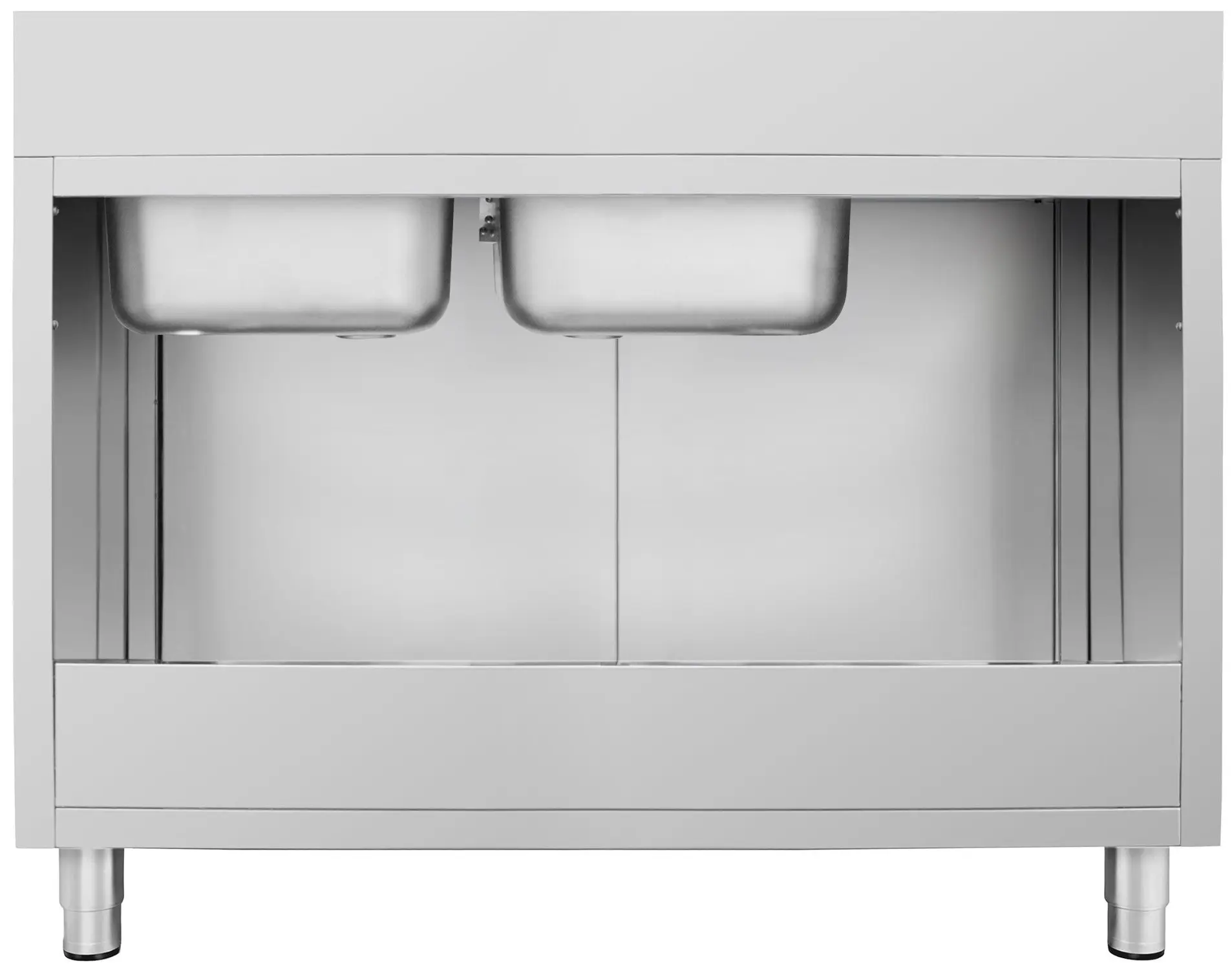 Стол-тумба с мойкой GGM Gastro SSK166BR2#ECO (Inox) - 4