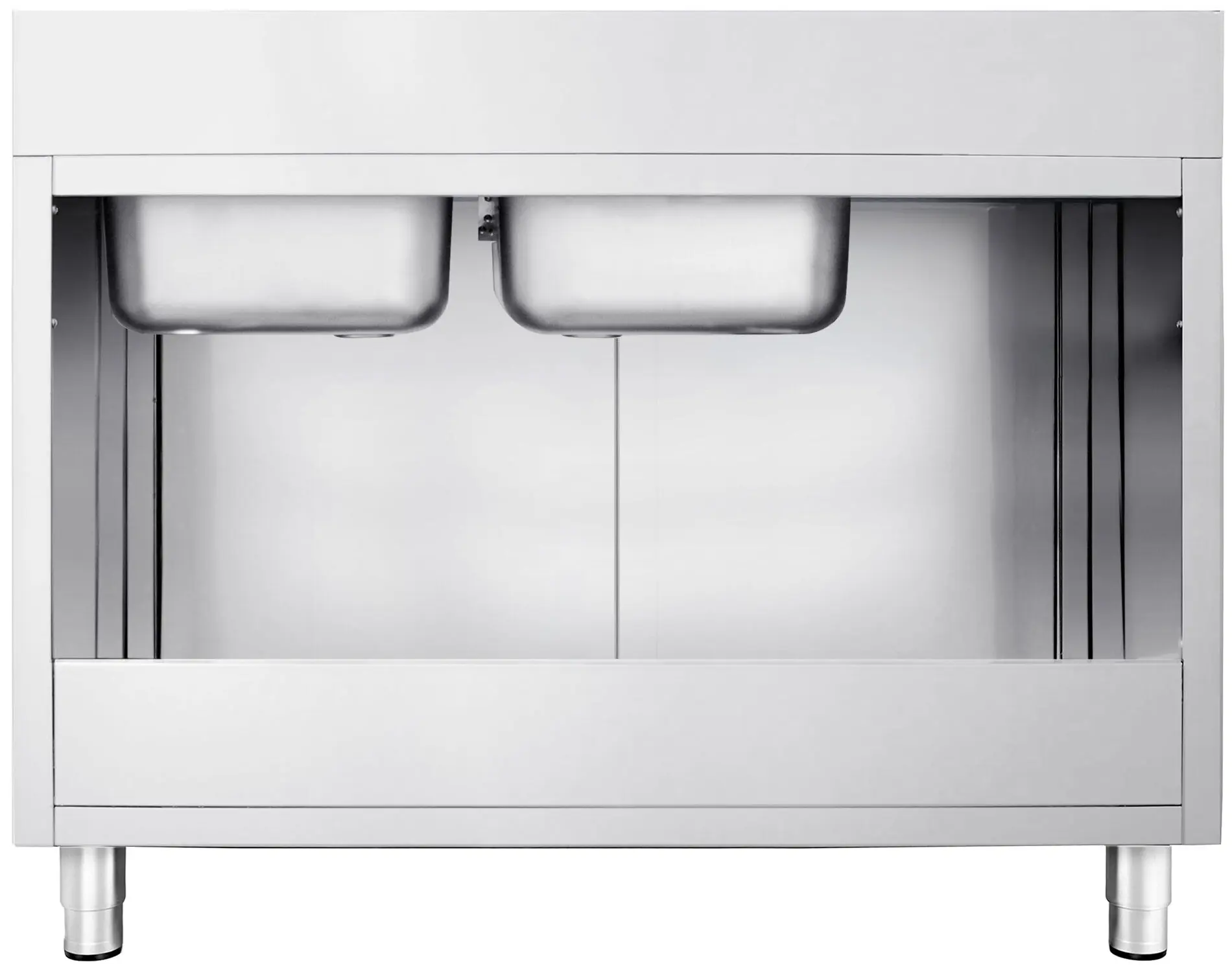 Masa-dulap cu chiuveta GGM Gastro SSK166BR2 (Inox) - 4