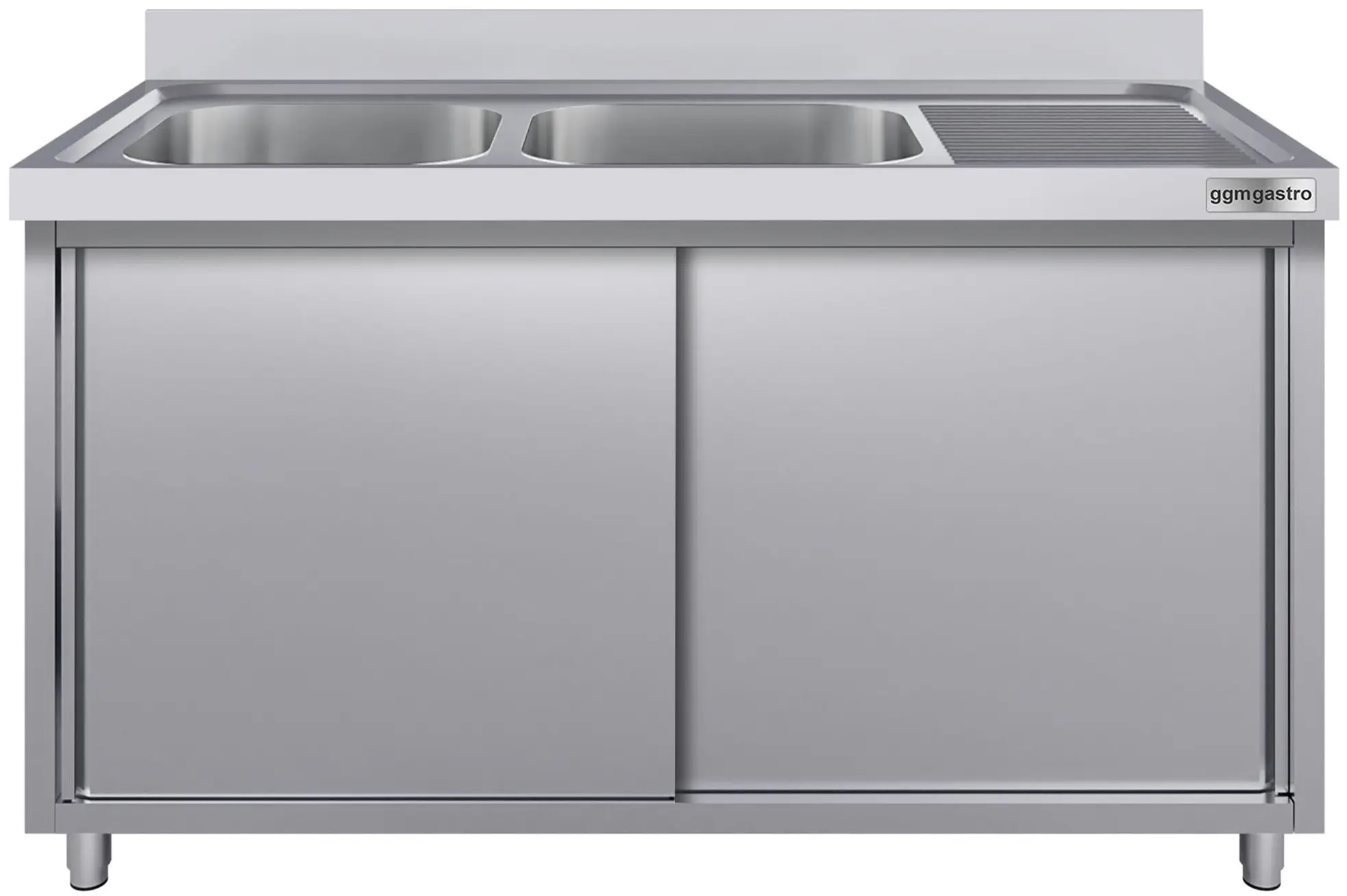 Masa-dulap cu chiuveta GGM Gastro SSK167BL2#ECO (Inox) - 2