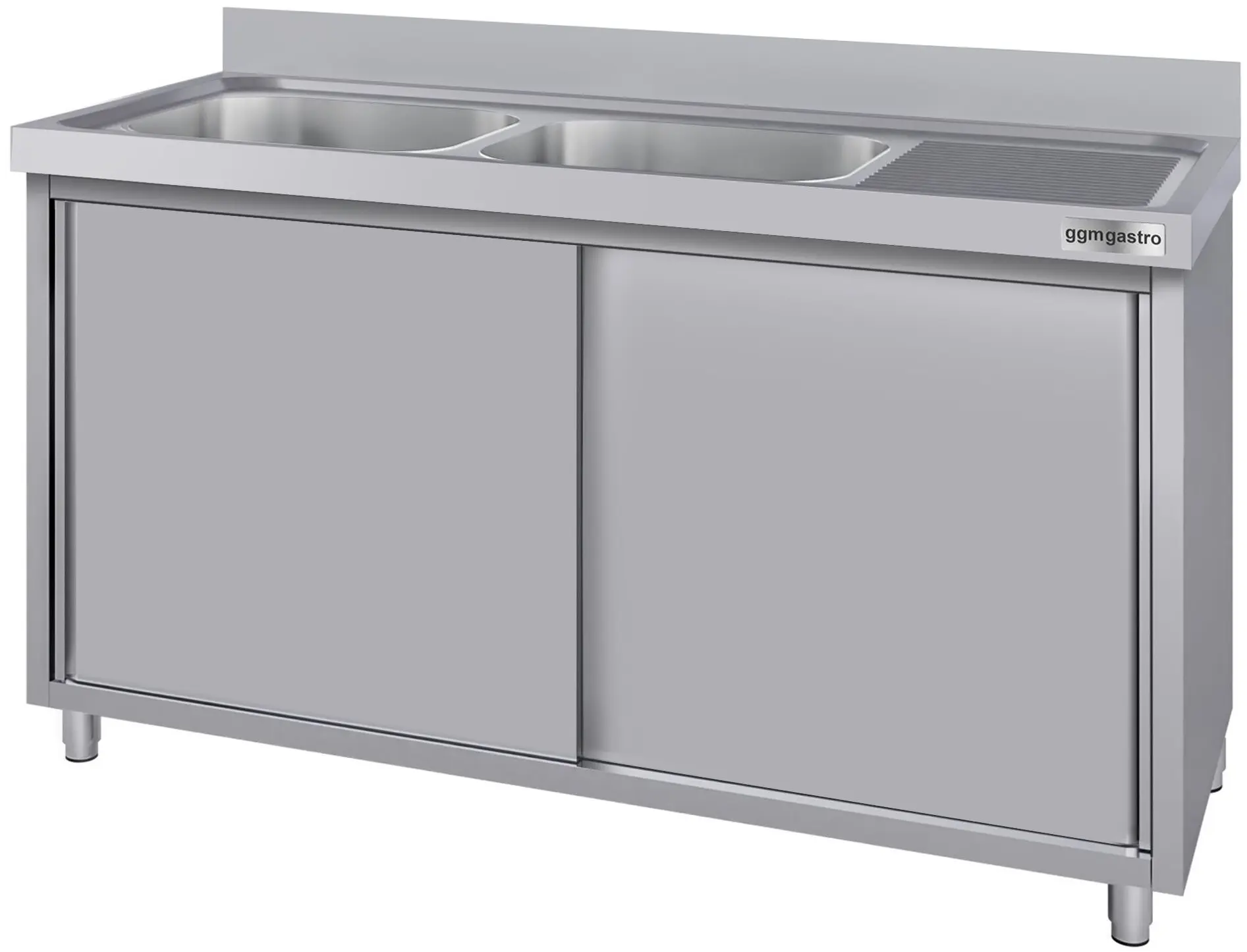 Masa-dulap cu chiuveta GGM Gastro SSK167BL2#ECO (Inox) - 3