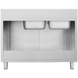 Masa-dulap cu chiuveta GGM Gastro SSK167BL2#ECO (Inox) Thumb