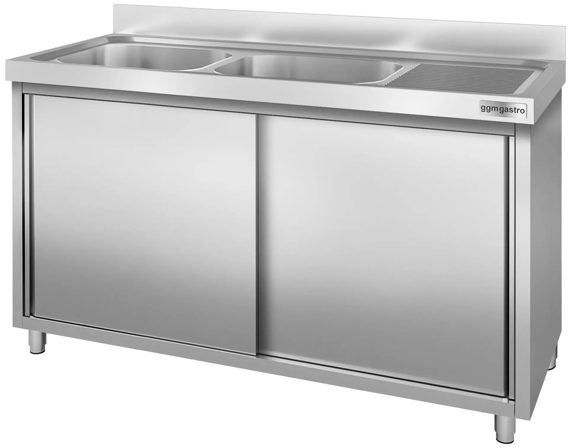 Masa-dulap cu chiuveta GGM Gastro SSK167BL2 (Inox) - 3