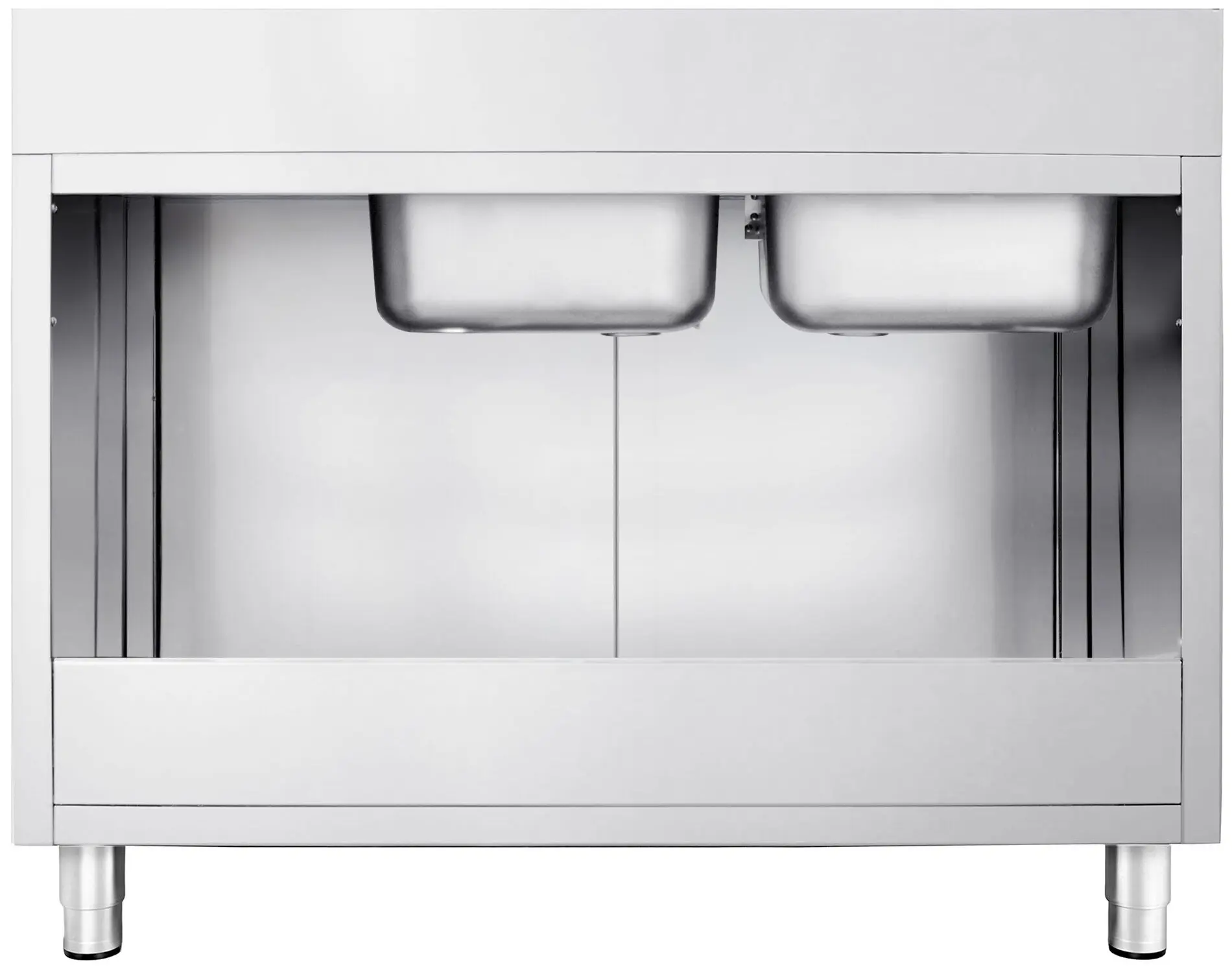 Masa-dulap cu chiuveta GGM Gastro SSK167BL2 (Inox) - 4