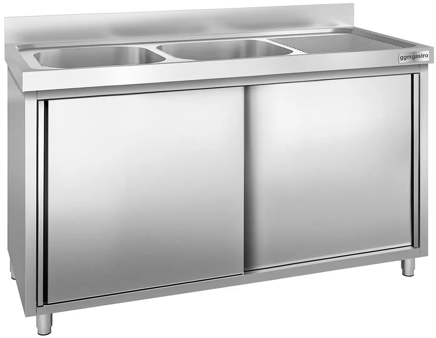 Masa-dulap cu chiuveta GGM Gastro SSK167BL2 (Inox)