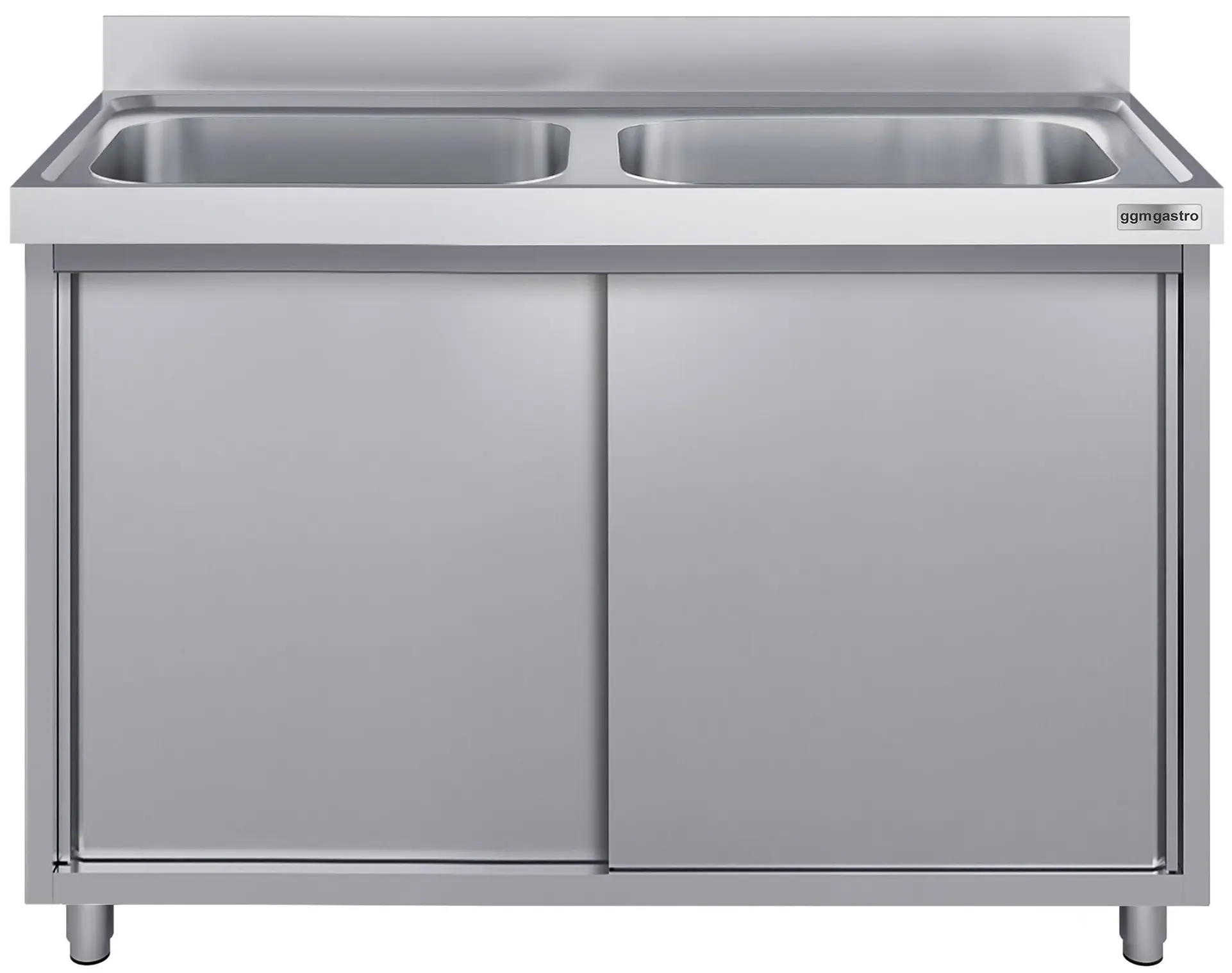 Стол-тумба с мойкой GGM Gastro SSK167BM2#ECO (Inox) - 2