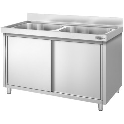 Стол-тумба с мойкой GGM Gastro SSK167BM2 (Inox) Thumb
