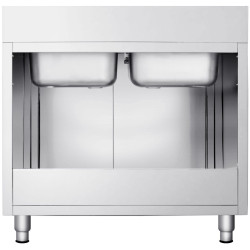 Стол-тумба с мойкой GGM Gastro SSK167BM2 (Inox) Thumb