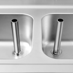 Стол-тумба с мойкой GGM Gastro SSK167BM2 (Inox) Thumb