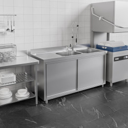Стол-тумба с мойкой GGM Gastro SSK167BR2#ECO (Inox) Thumb