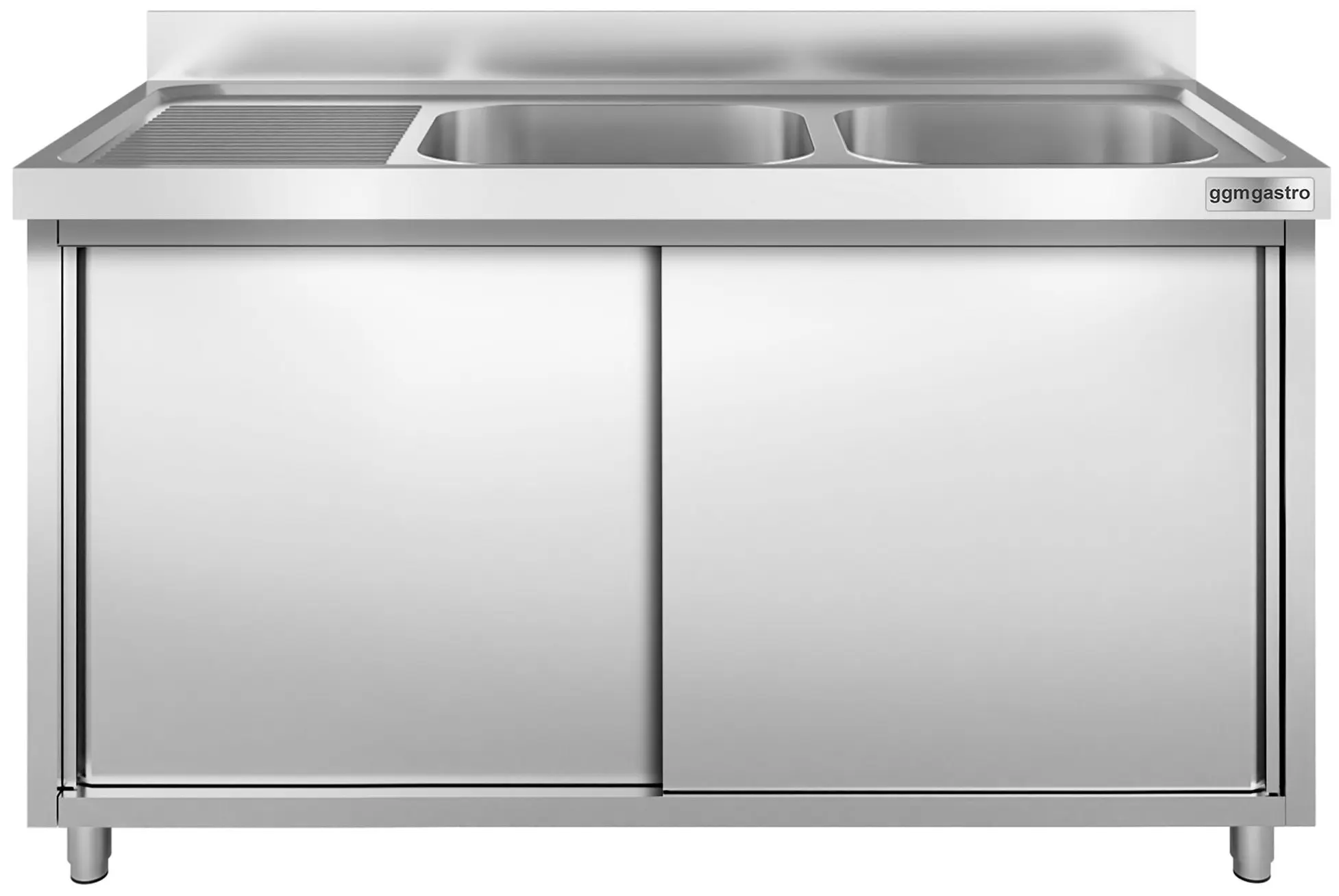 Стол-тумба с мойкой GGM Gastro SSK167BR2 (Inox) - 2