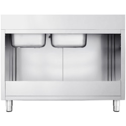 Стол-тумба с мойкой GGM Gastro SSK167BR2 (Inox) Thumb