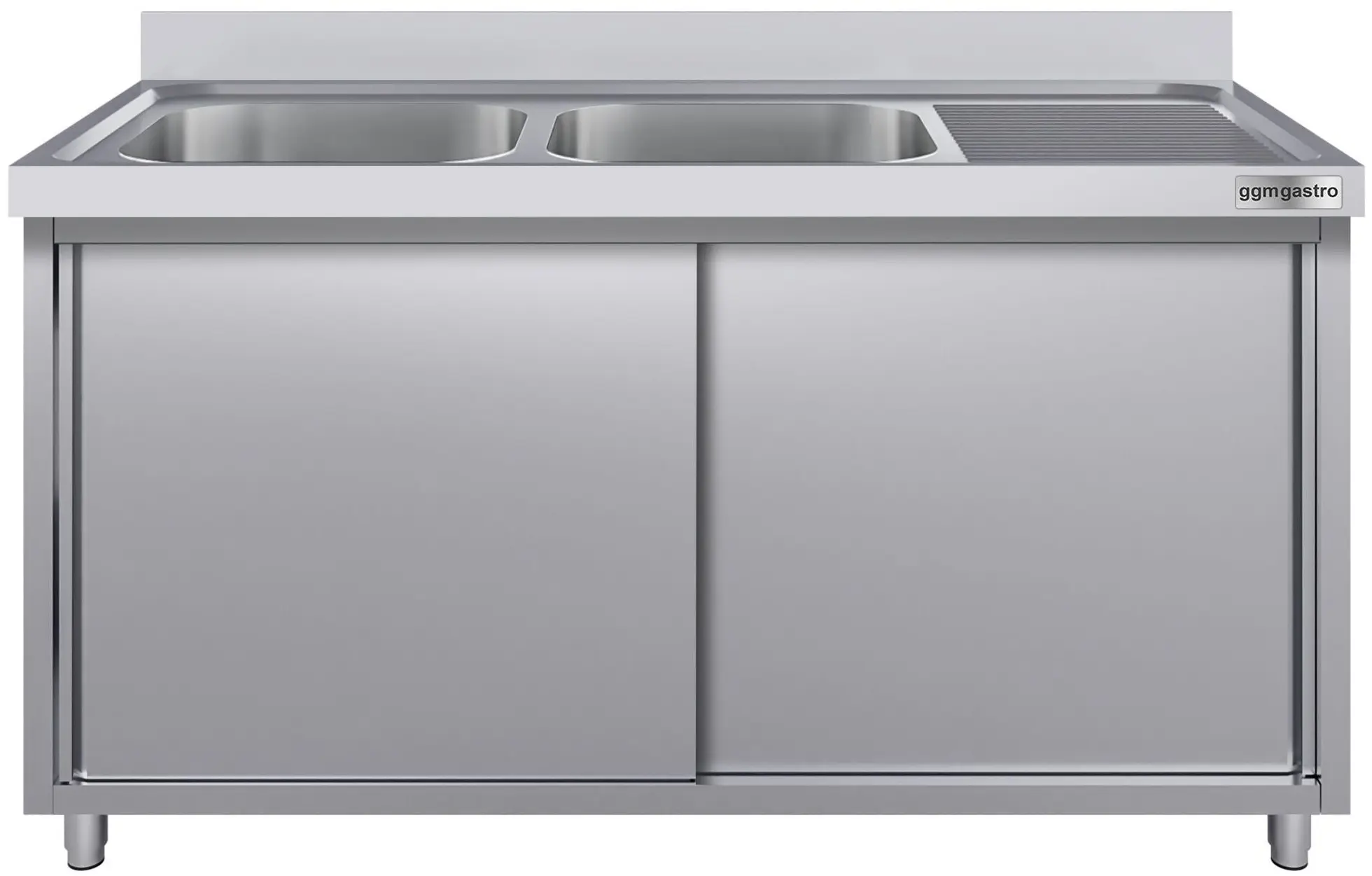 Masa-dulap cu chiuveta GGM Gastro SSK186BL2#ECO (Inox) - 2