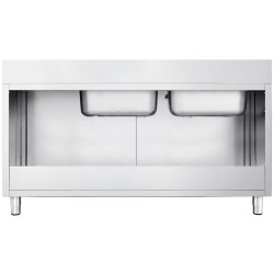 Стол-тумба с мойкой GGM Gastro SSK186BL2 (Inox) Thumb