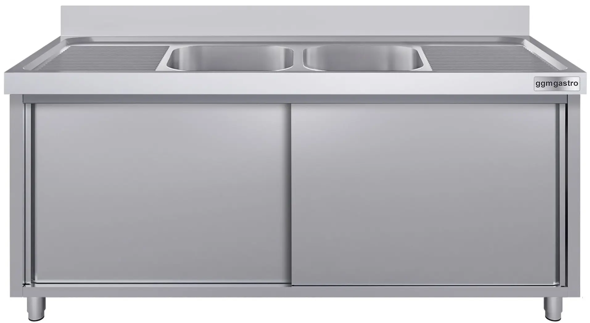 Masa-dulap cu chiuveta GGM Gastro SSK186BM2#ECO (Inox) - 2