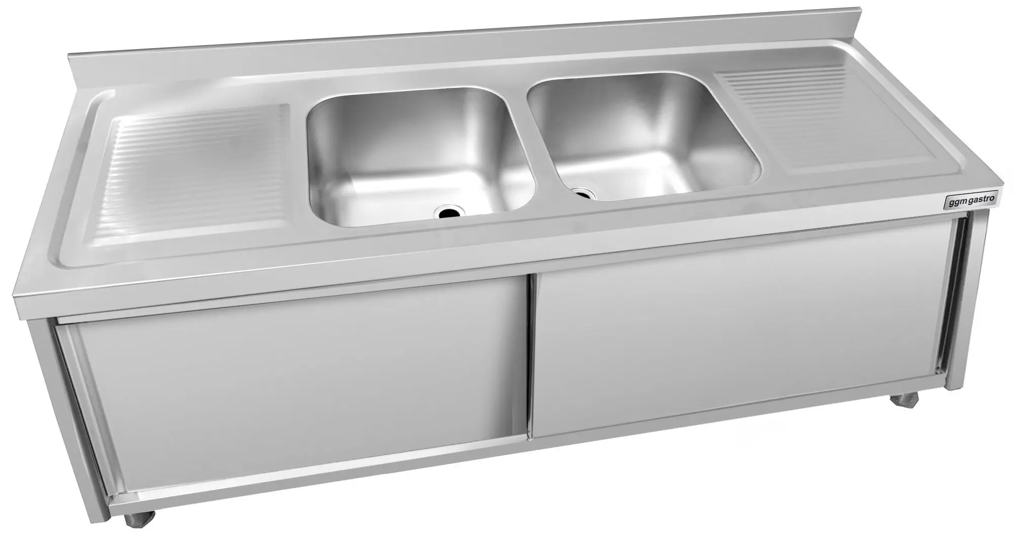 Masa-dulap cu chiuveta GGM Gastro SSK186BM2#ECO (Inox) - 5