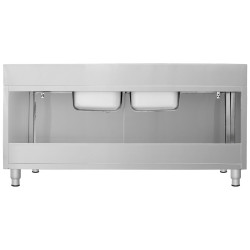 Masa-dulap cu chiuveta GGM Gastro SSK186BM2#ECO (Inox) Thumb